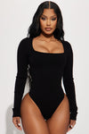 Arianna Snatched Bodysuit - Black