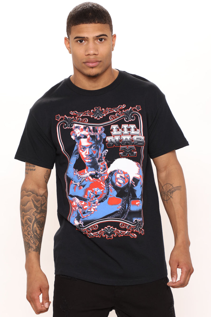 Lil Nas X Holiday Short Sleeve Tee - Black | Fashion Nova, Mens Graphic ...