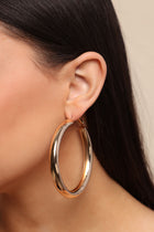 Take It Back Hoop Earrings - Gold