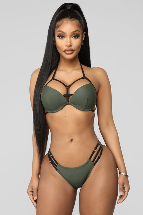 LA Hearts by PacSun Olive Topanga Underwire One Piece Swimsuit