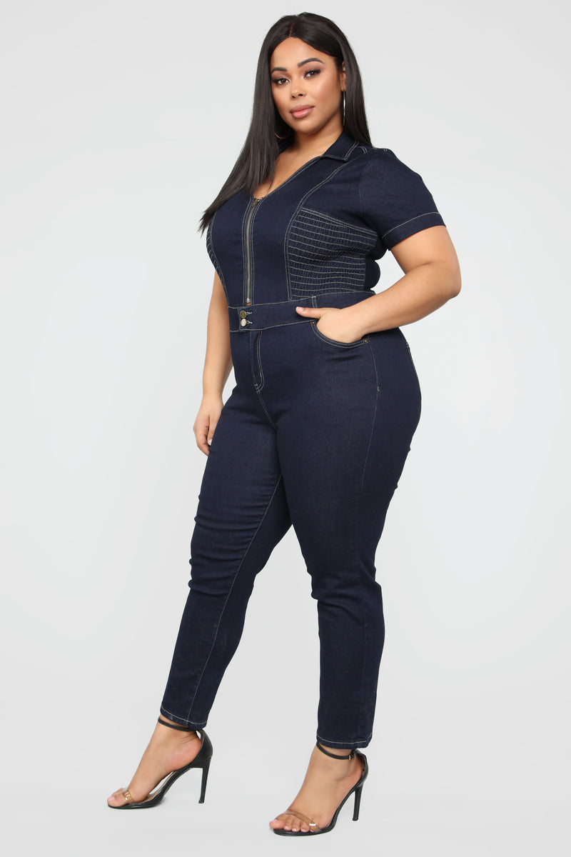 Vibrant Denim Jumpsuit - Dark Wash | Fashion Nova, Jumpsuits | Fashion Nova