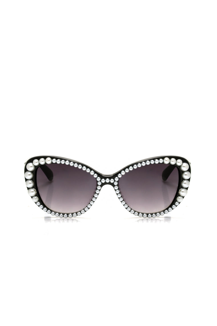 Aleta Pearl Sunglasses - Black – Fashion Nova