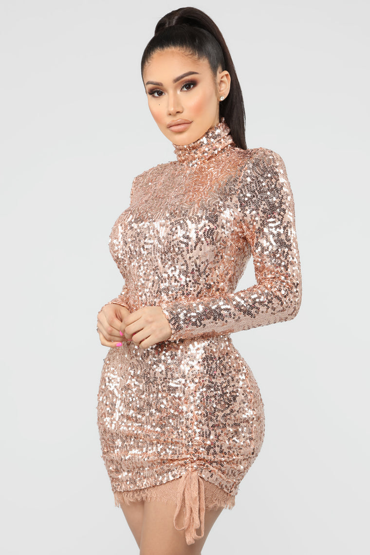 gold sparkly mini dress
