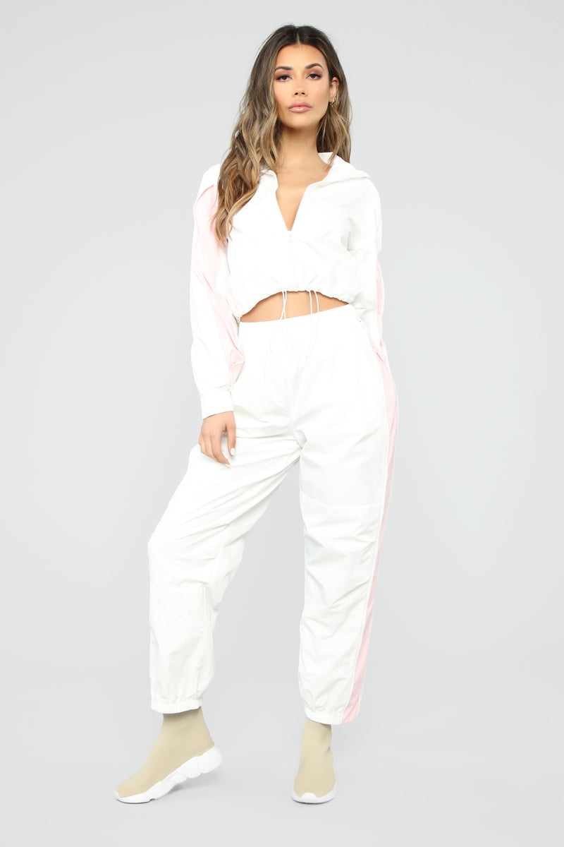 Coolest On The Block Lounge Set - White/Pink | Fashion Nova, Lounge ...