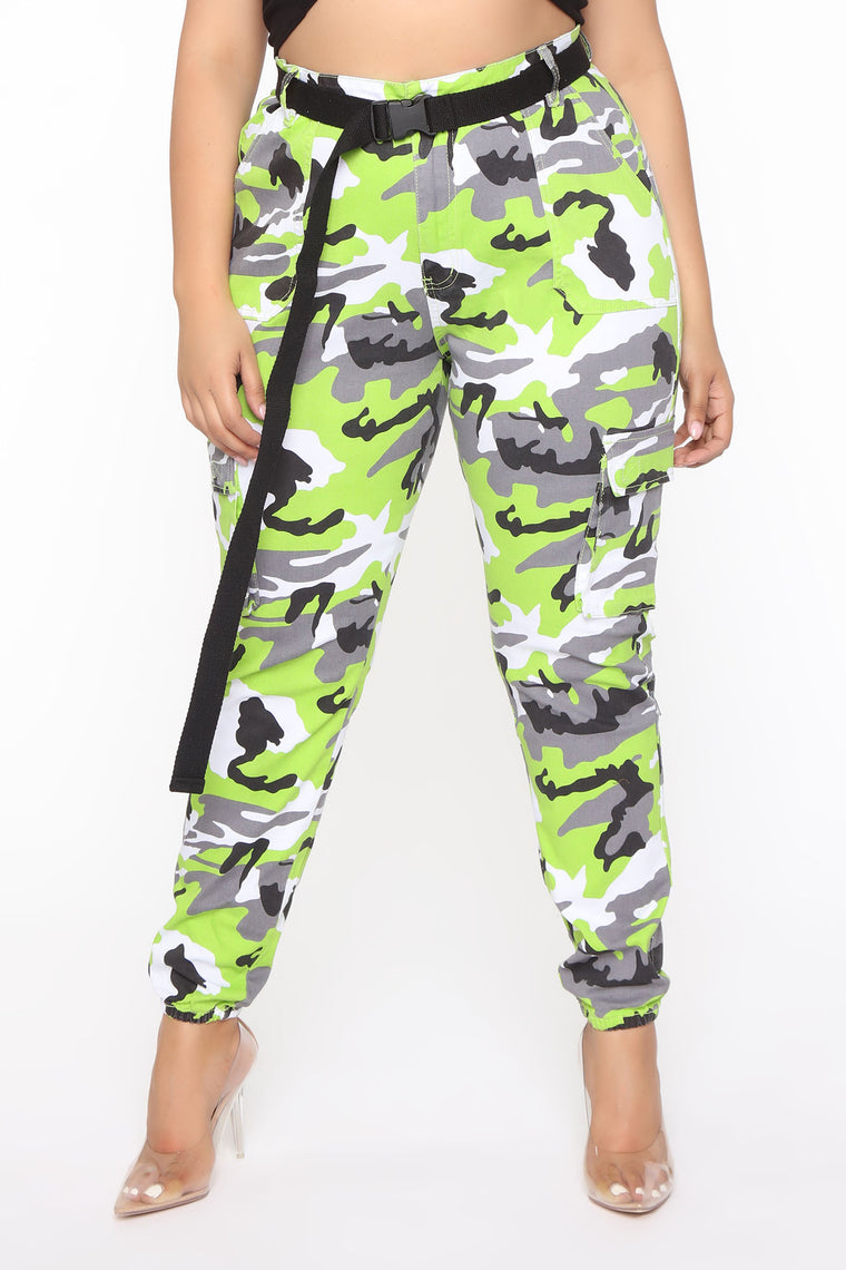 black and lime green joggers