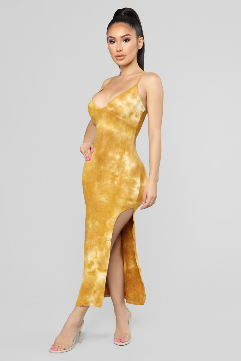 Keep Your Groove On Midi Dress - Mustard | Fashion Nova, Dresses ...