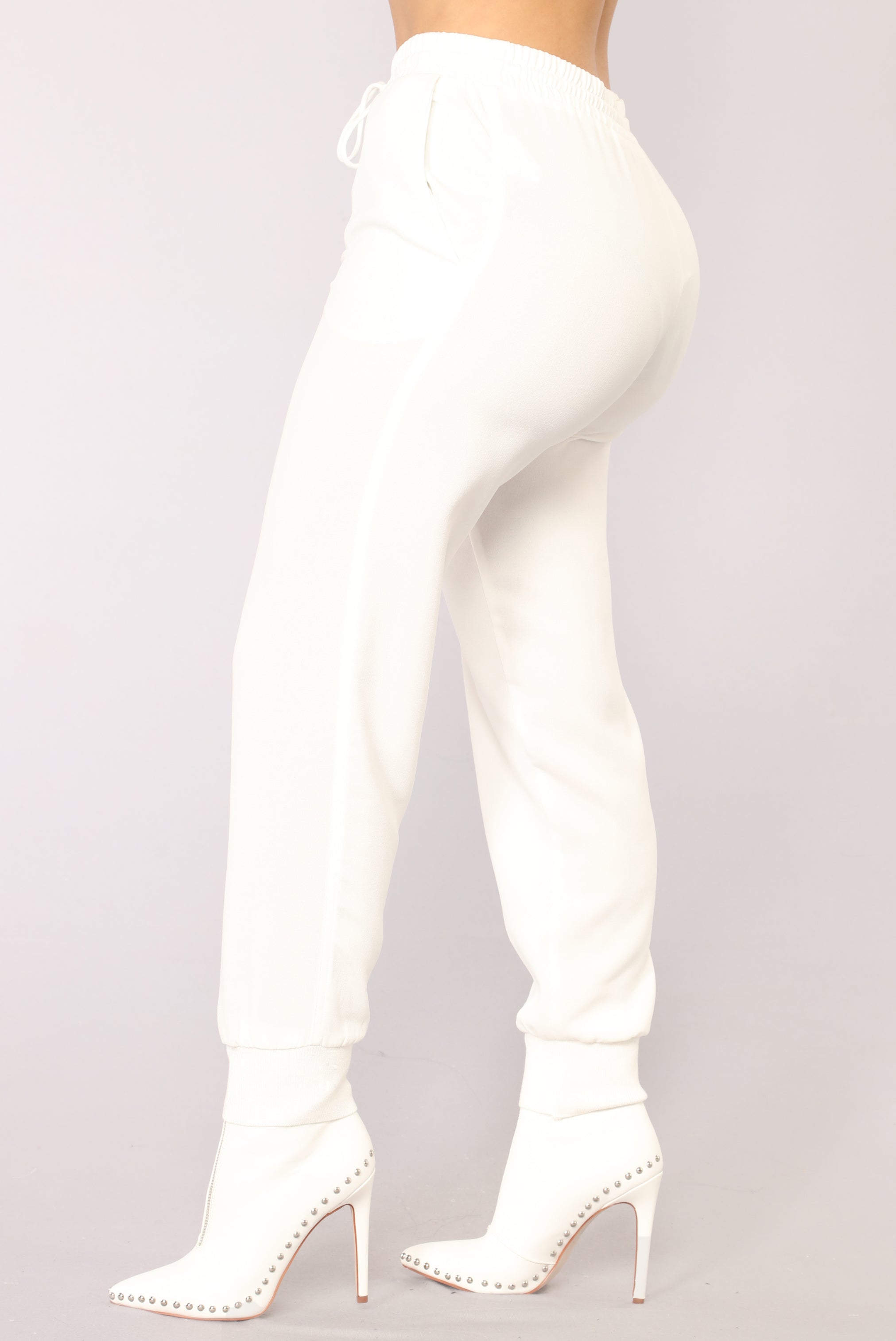 fashion nova white joggers