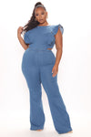 Janis Denim Jumpsuit - Medium Wash