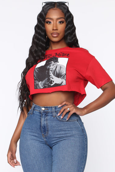 Poetic Justice Crop Top - Red – Fashion Nova