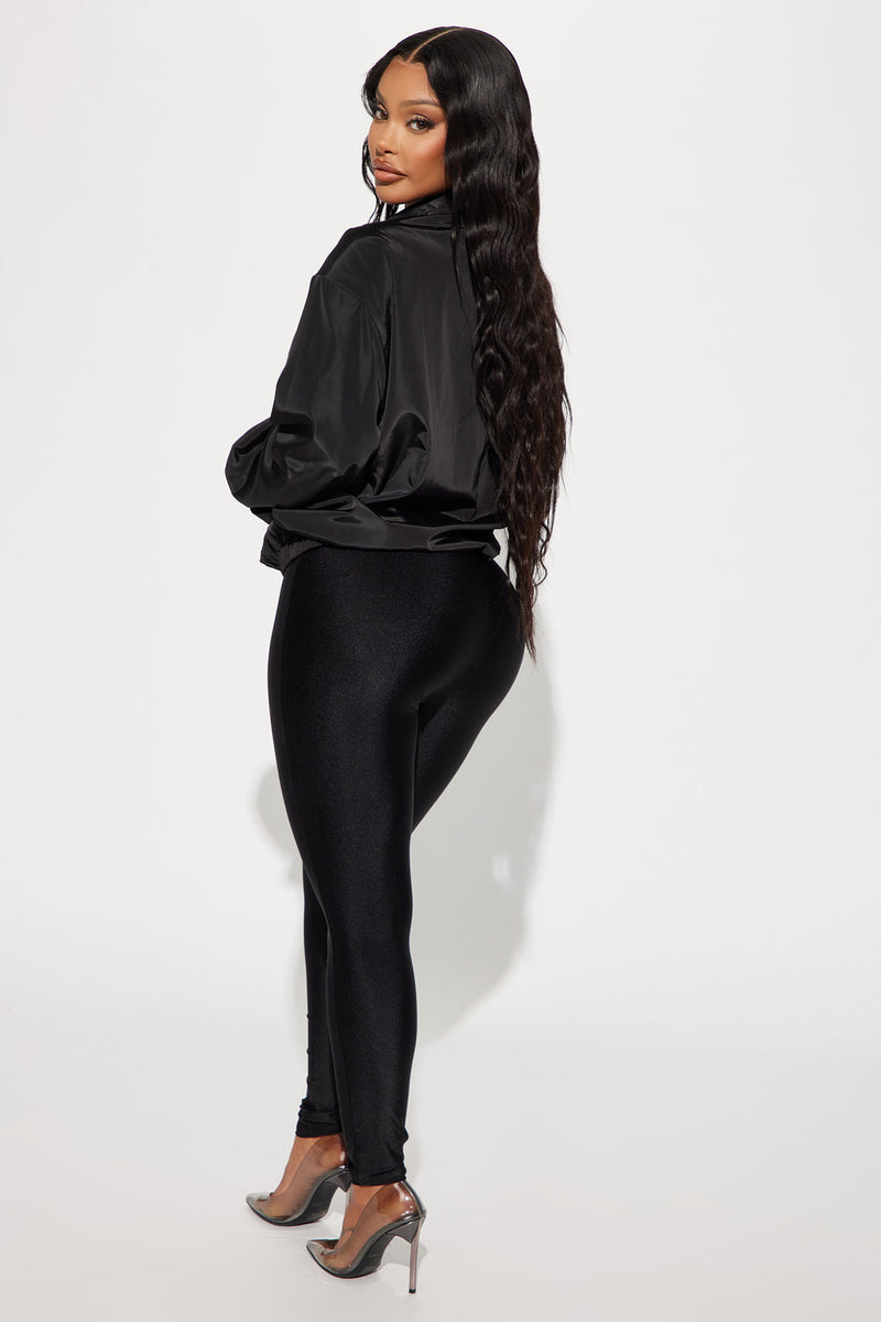 Cassidy Windbreaker Legging Set - Black | Fashion Nova, Matching Sets ...