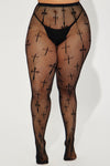 Don't Cross Me Tights - Black