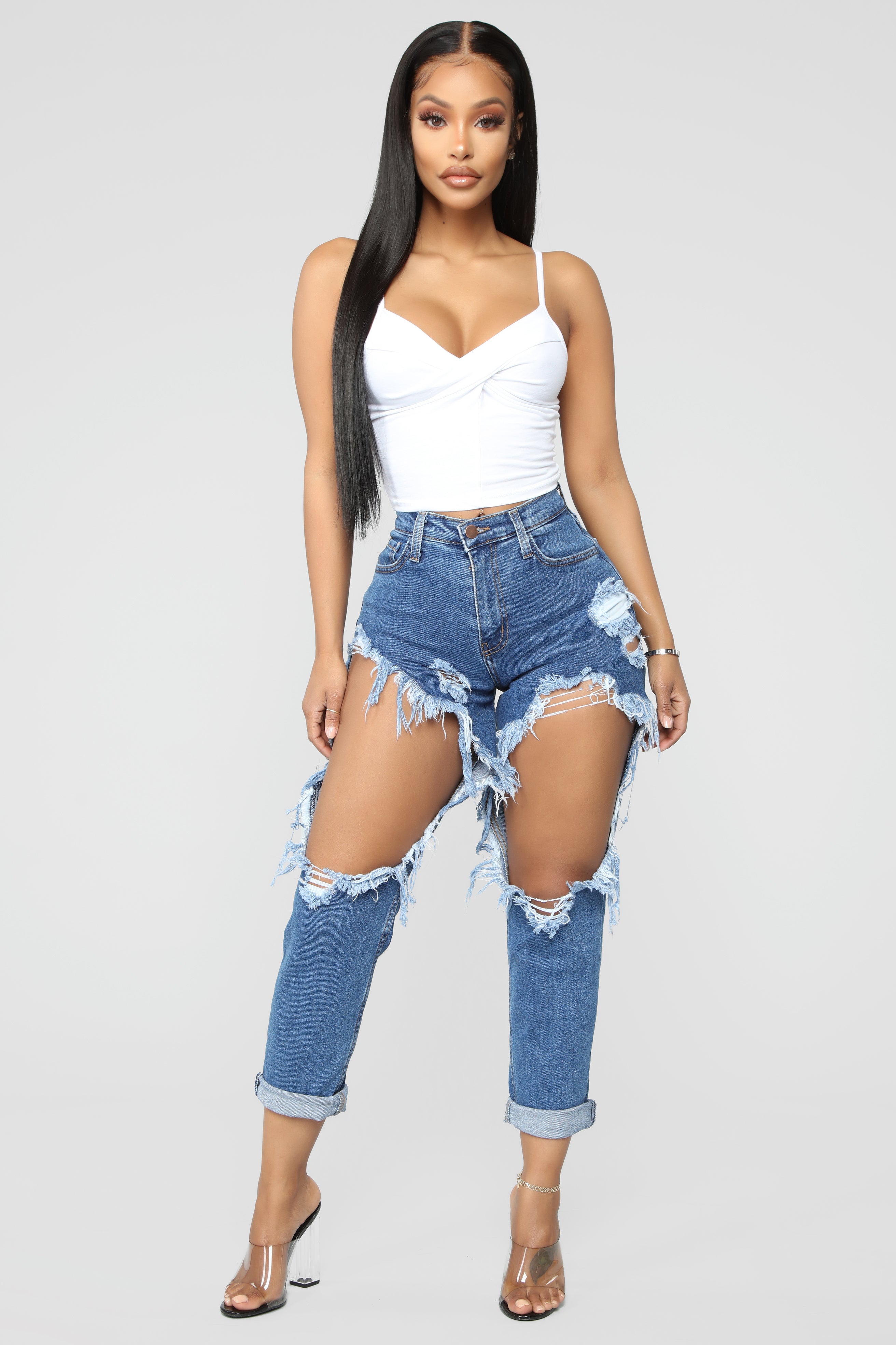 Top Of My Game Distressed Boyfriend Jeans Medium Wash Fashion Nova - fashion nova roblox