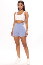 Hailey Biker Shorts - Blue