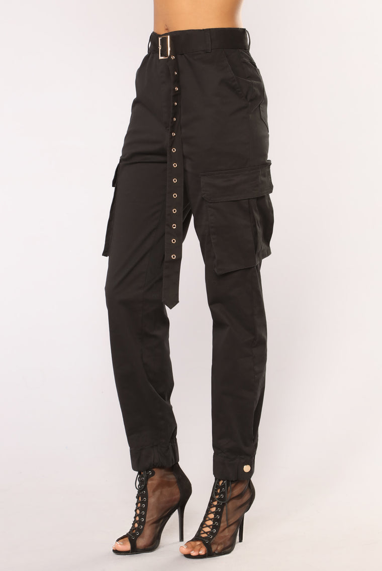 Corinne Cargo Pants - Black - Pants - Fashion Nova