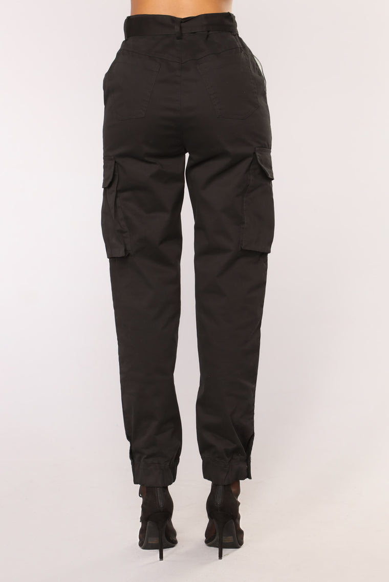 Corinne Cargo Pants - Black