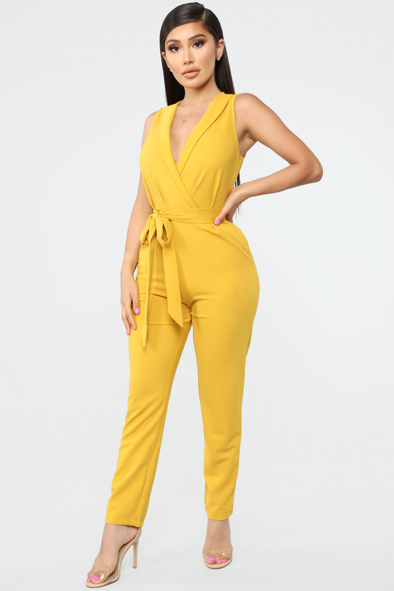 Stacy Sleeveless Jumpsuit - Mustard | Fashion Nova, Jumpsuits | Fashion ...