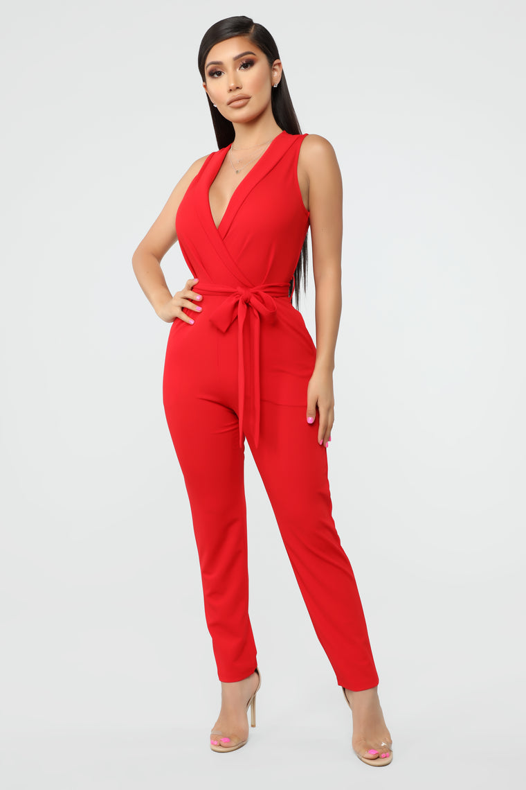 red jumpsuit fashion nova