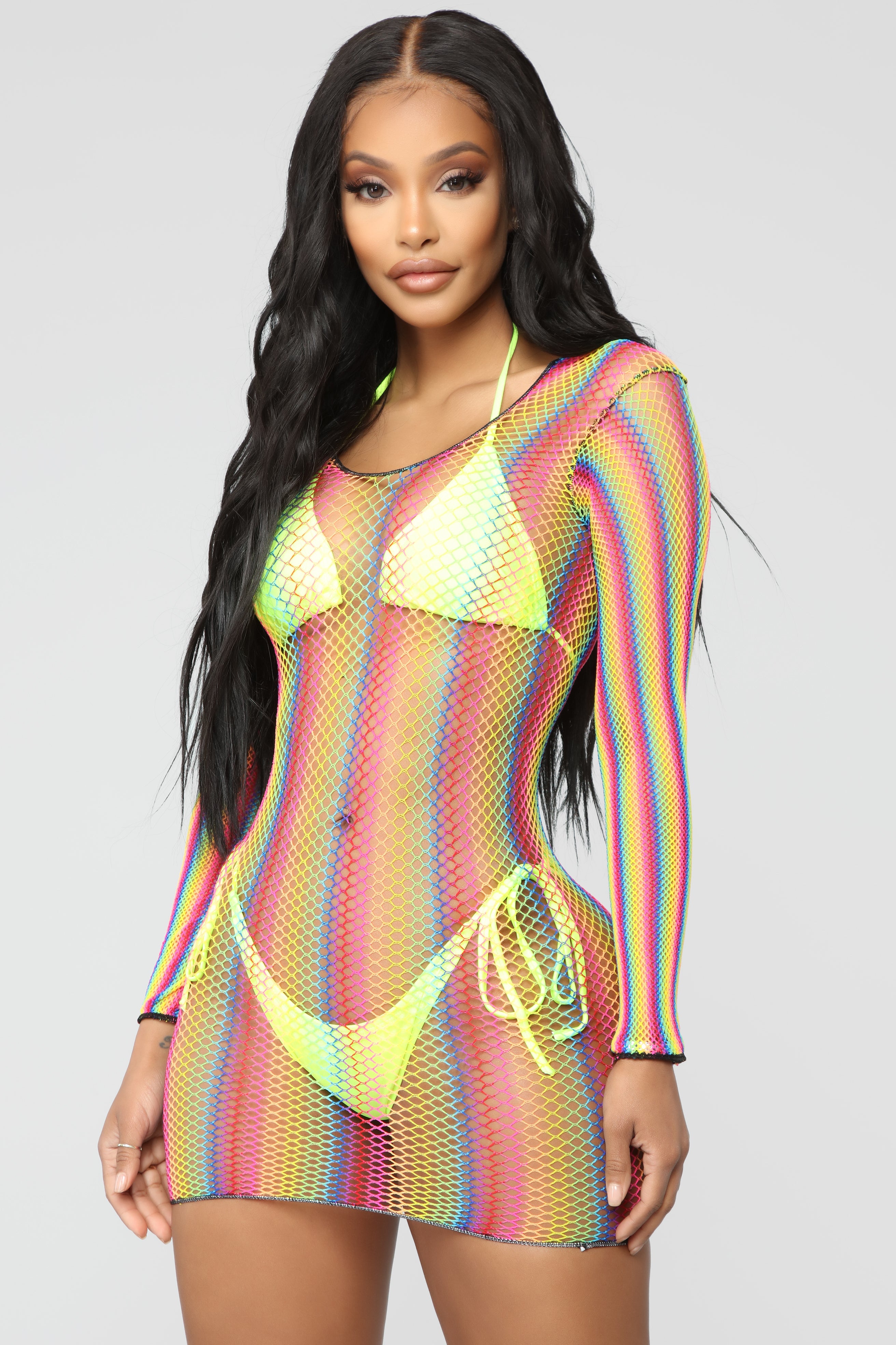 rainbow bathing suit cover up