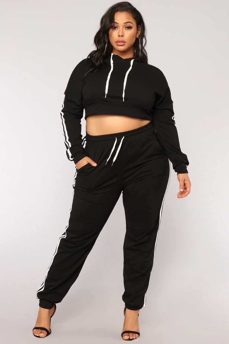 From The Block Crop Hoodie - Black, Activewear | Fashion Nova