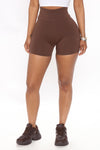 Hailey Biker Shorts - Chocolate