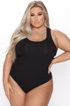 Divine Basic Tank Bodysuit - Black