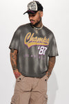 Eighty Eight Champs Oversized Short Sleeve Tee - Grey