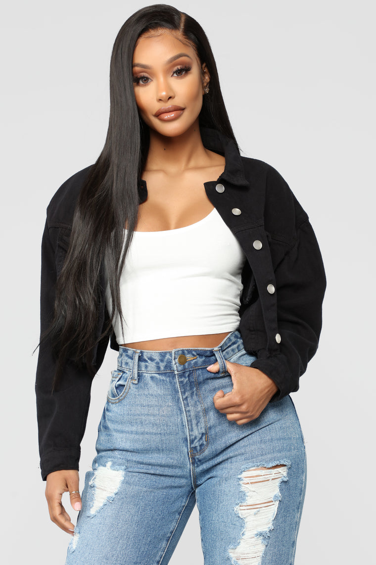 fashion nova denim crop top