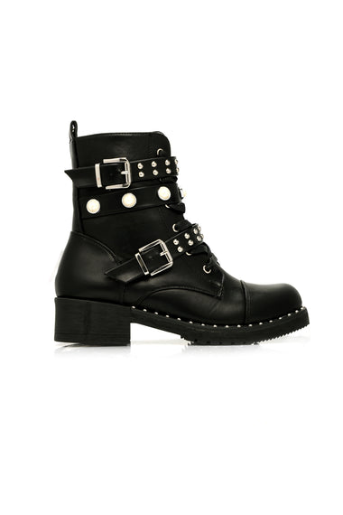 Combat Chic Boot - Black – Fashion Nova