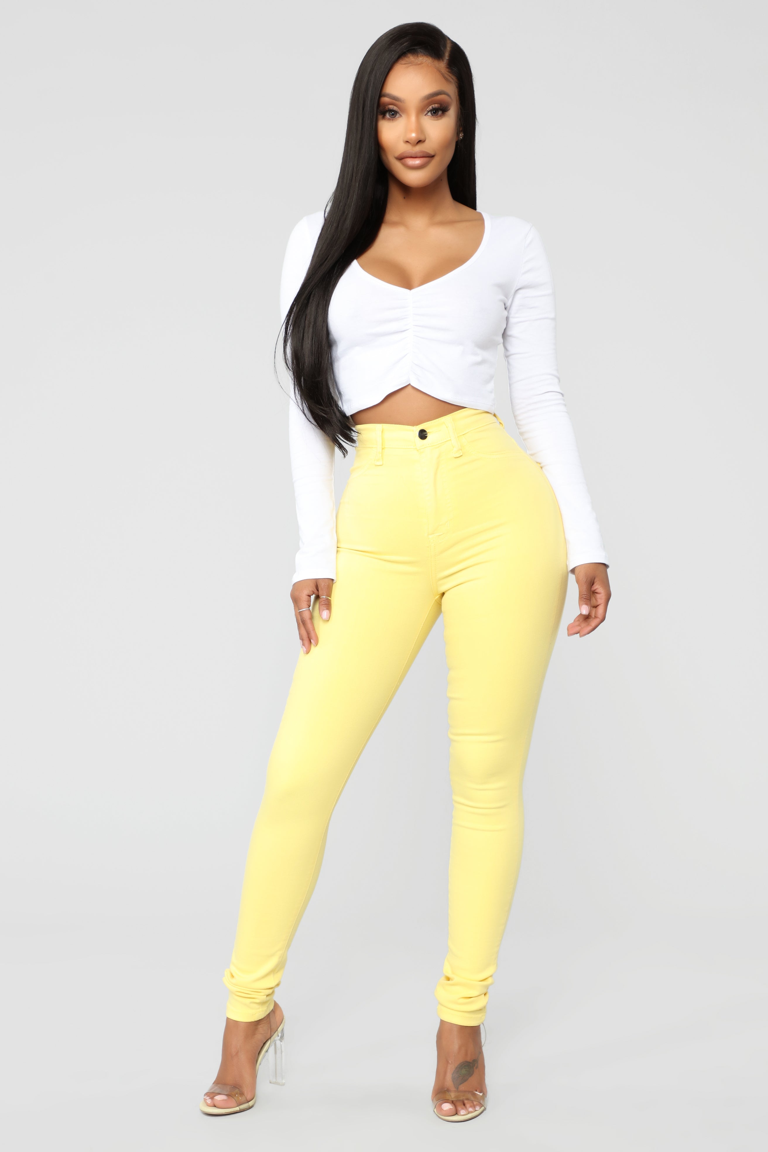 Made To Stand Out Skinny Jeans - Yellow