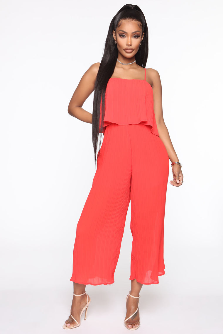 Flow And Glow Jumpsuit - Red - Jumpsuits - Fashion Nova