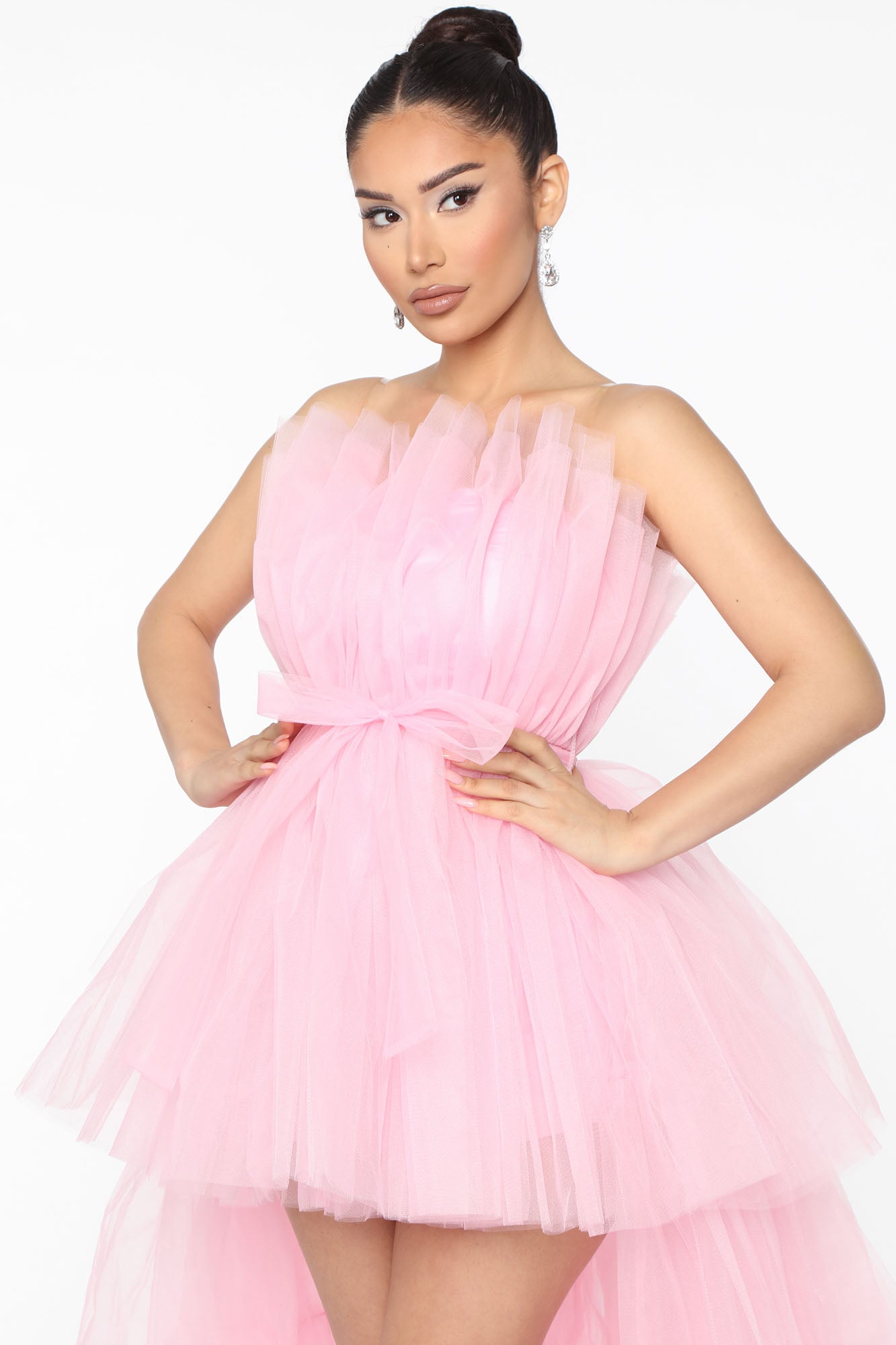 Exclusive After Party Tulle Maxi Dress - Pink – Fashion Nova