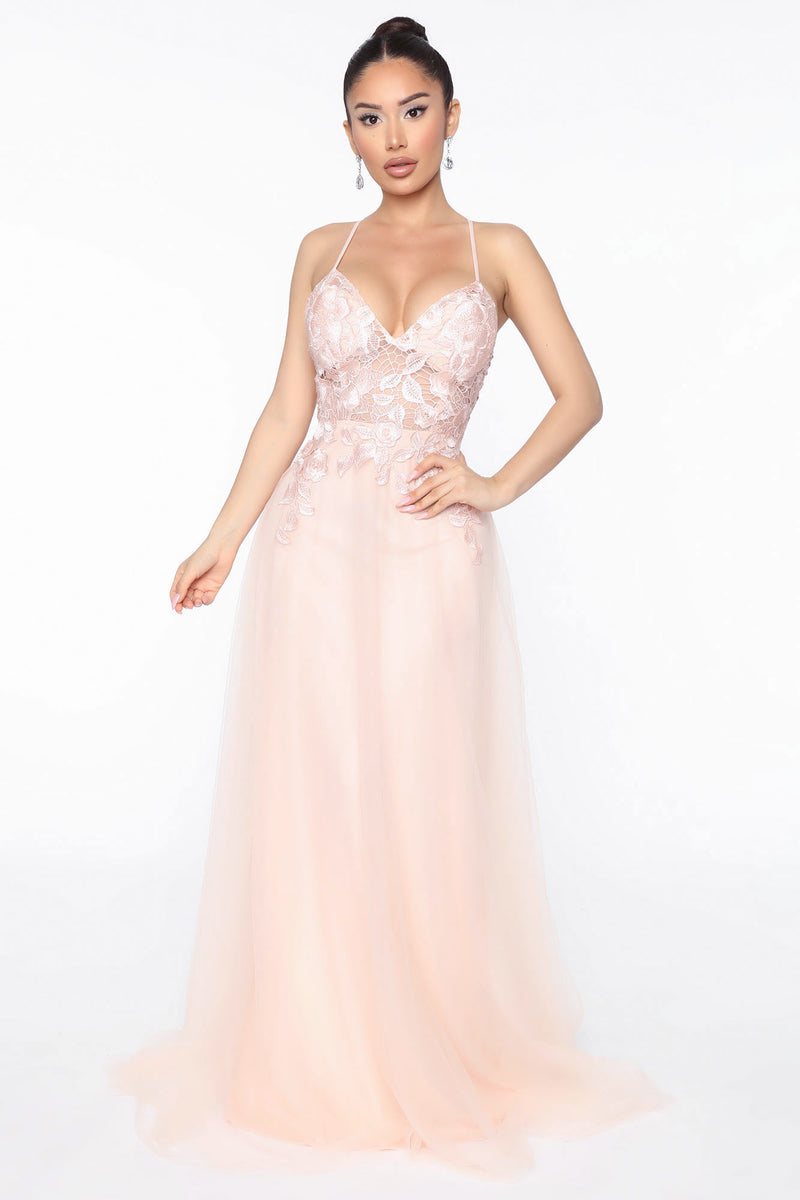 Elegant Moves Tulle Maxi Dress - Blush | Fashion Nova, Dresses ...