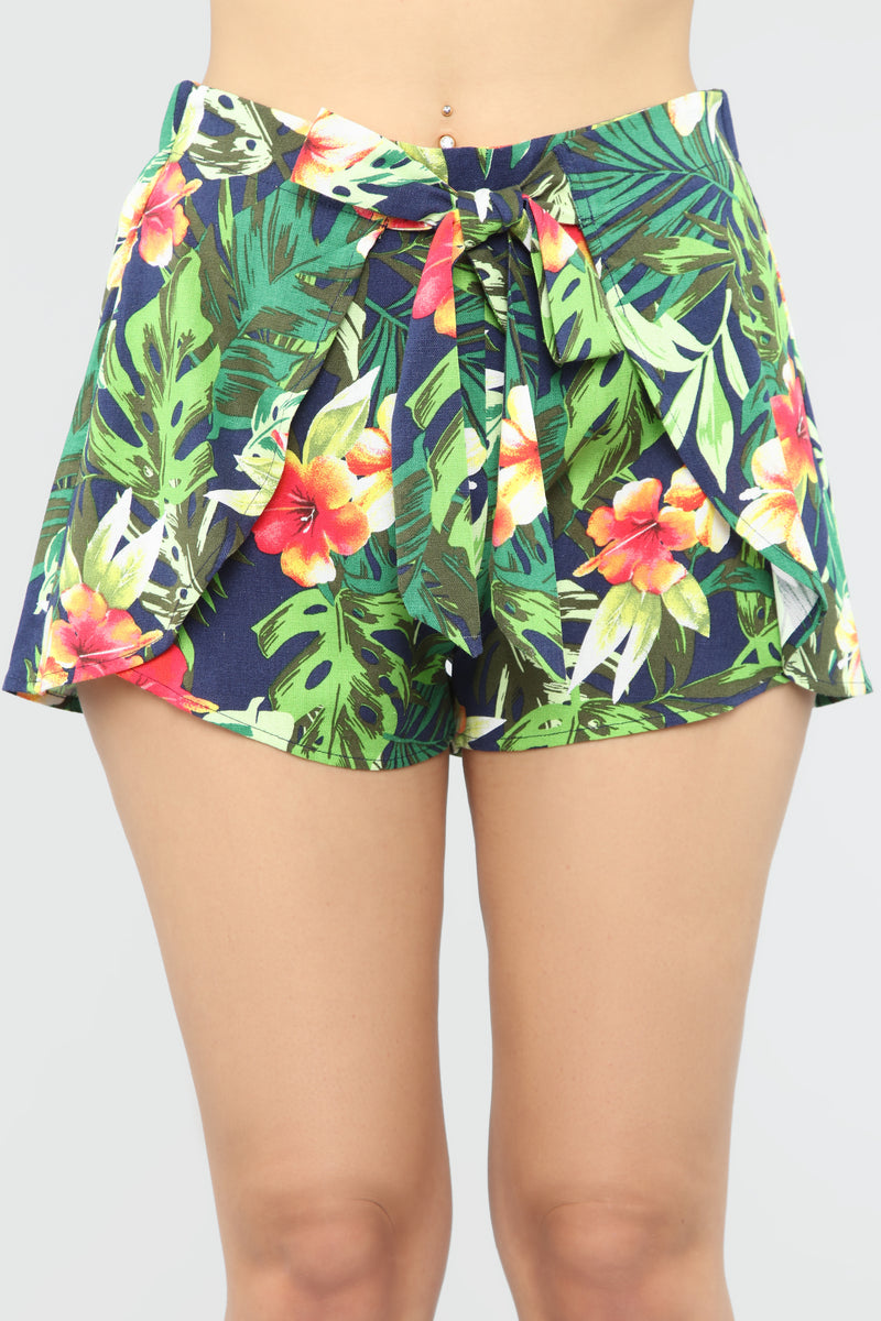 Tropical Mami Short - Navy | Fashion Nova, Shorts | Fashion Nova