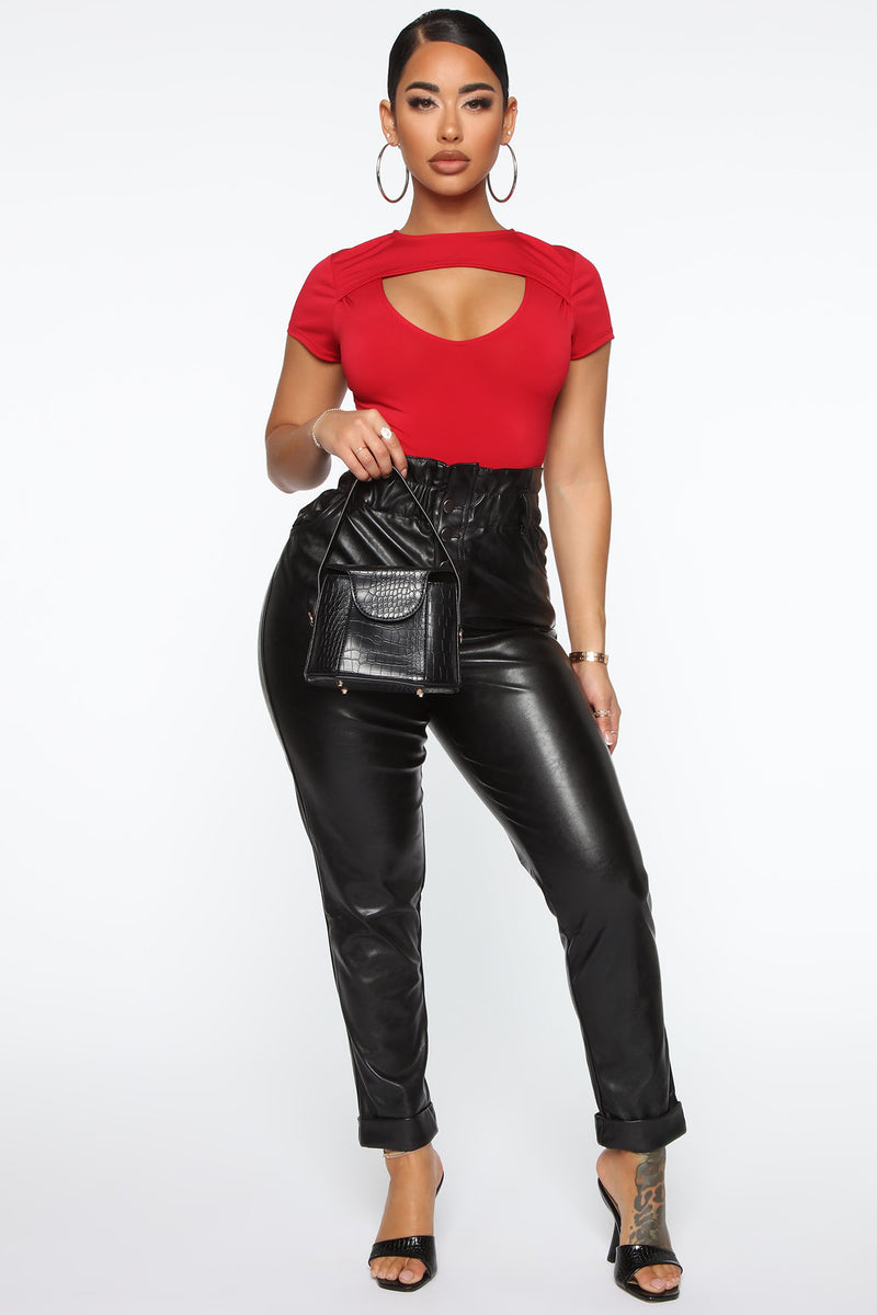 Cut Loose Bodysuit - Red, Bodysuits | Fashion Nova