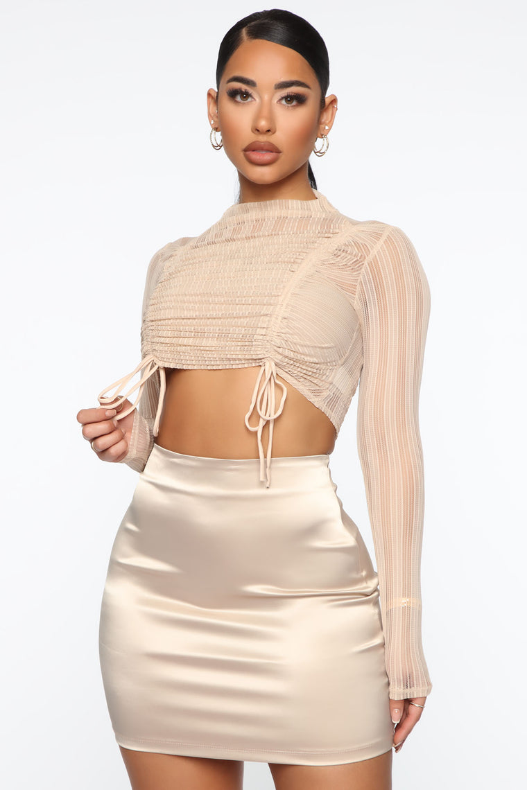 Can You Handle It Sheer High Neck Top 