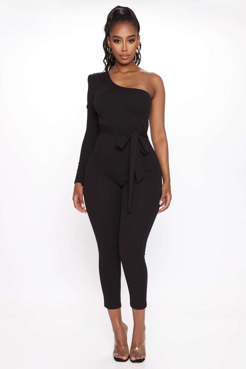 Tied Up Lies Jumpsuit - Black, Jumpsuits | Fashion Nova