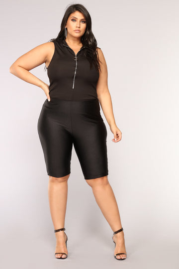 biker short outfits plus size