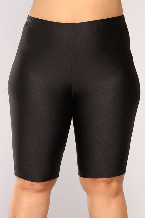 black biker shorts plus size