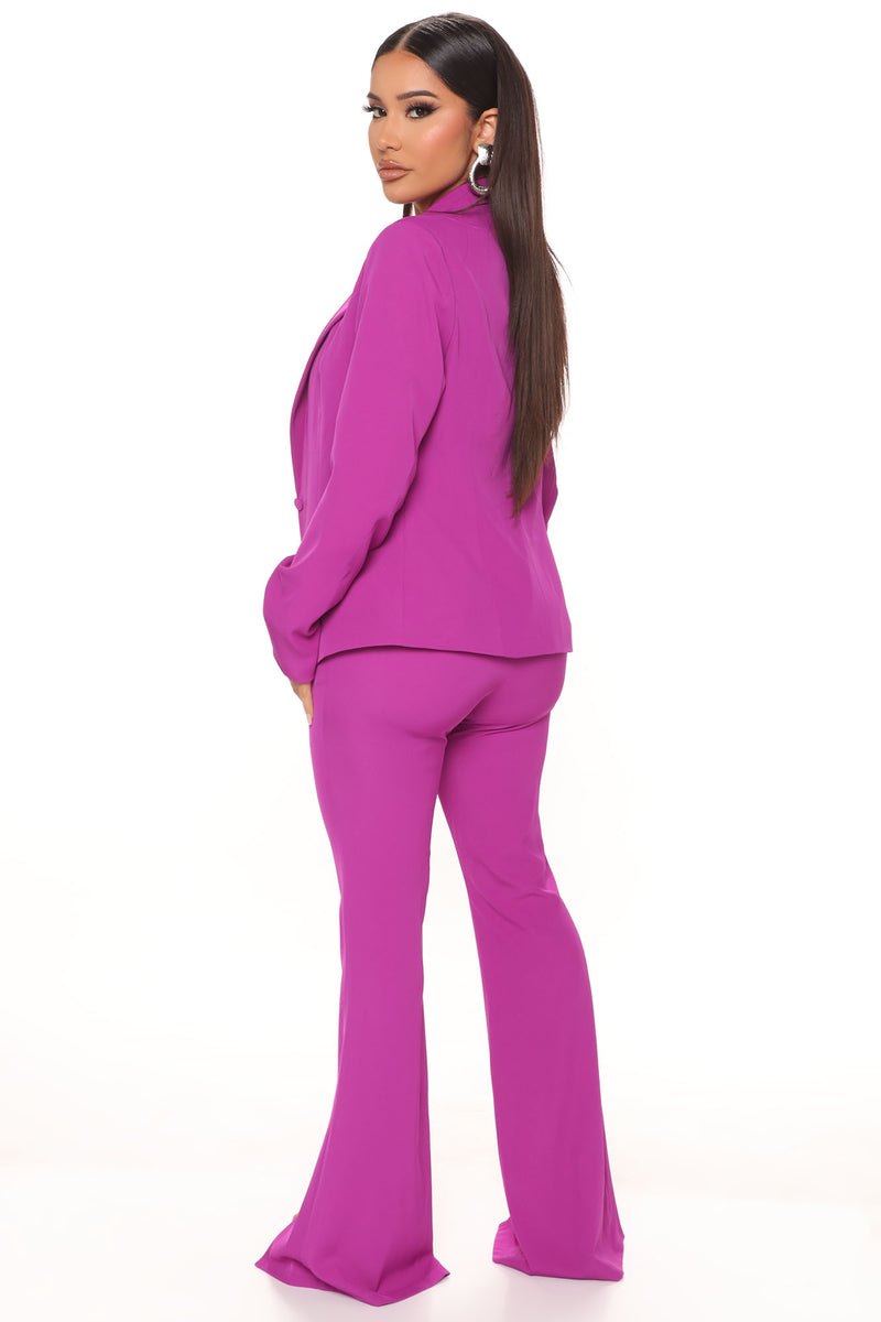 Adele 3 Piece Blazer Pant Set 34 - Purple | Fashion Nova, Matching Sets ...