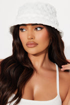 Falling Into You Bucket Hat - White