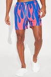 Blazed Up Swim Trunk - Blue/combo