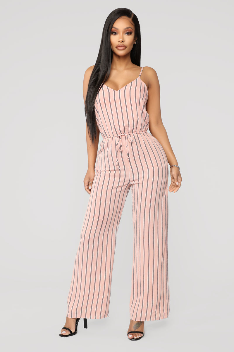 Molly Stripe Jumpsuit - Mauve | Fashion Nova, Jumpsuits | Fashion Nova