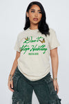 Don't Stop Hustling Graphic Tshirt - Khaki