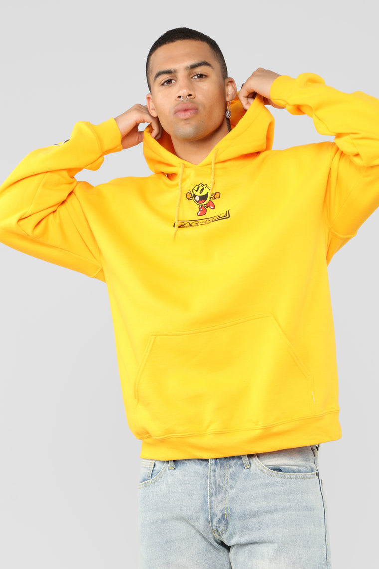 white pac man hoodie