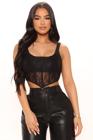 Black high-waisted lace tanga - SARL G2TO