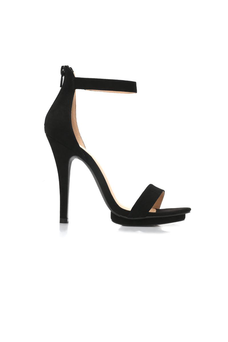 fashion nova black strappy heels