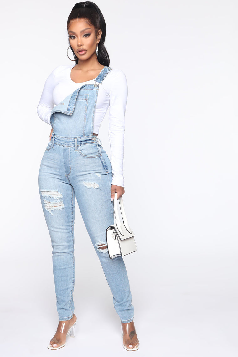 fashion nova denim overalls