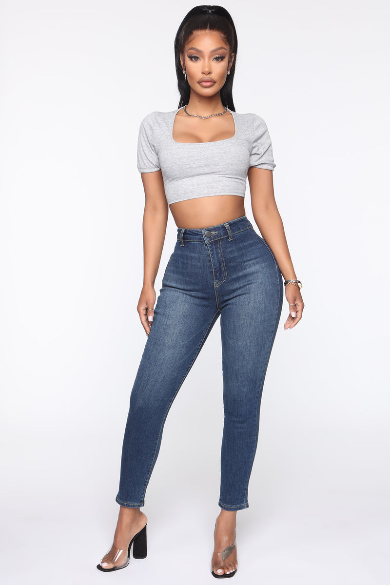 Girl Talk Ankle Jeans - Medium Blue Wash | Fashion Nova, Jeans ...
