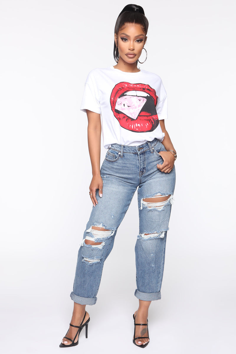 Know It All Mid Rise Boyfriend Jeans - Medium Blue Wash | Fashion Nova ...