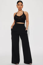 Breezy Day Wide Leg Pant - Black